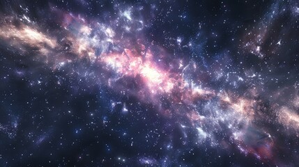 Naklejka premium Galactic view with stars and cosmic backdrop