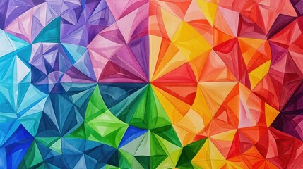 Geometric design in multiple colors created with a green pen