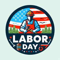 Happy Labour Labor Day Illustration