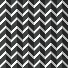 seamless repeating pattern of 3d style zig zag broken lines in black and white