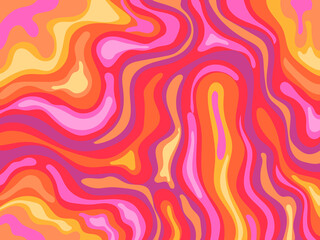 Abstract wave, marble, liquid pattern vintage colorful hand drawn vector illustration background. Design for web, banner, fabric, textile, decoration.