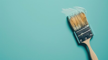 Concept of home services with paintbrush and blank area for text