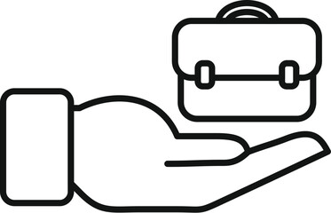 Businessman holding a briefcase, offering a new job opportunity