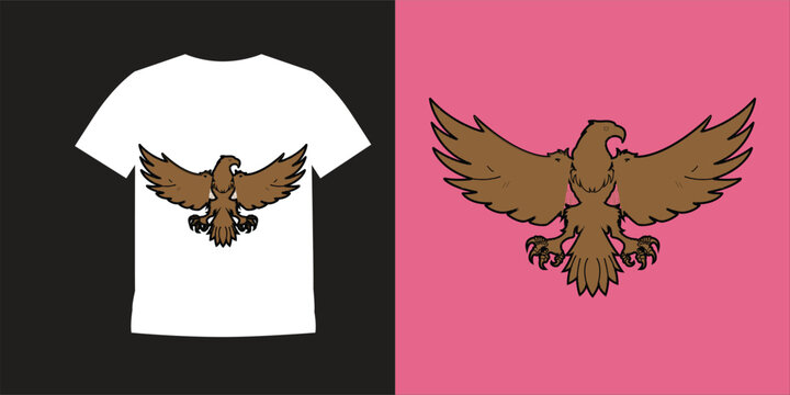 Bald eagle sketch. Kids coloring page Free Vector and Free SVG