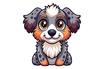 Adorable Chaabi Anime Dalmatian Dog Vibrant Pop Art Illustration