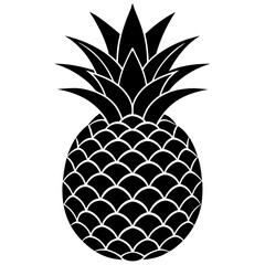 Obraz premium pineapple silhouette vector illustration