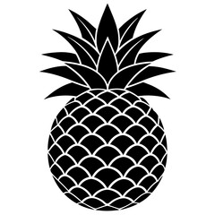 Obraz premium pineapple silhouette vector illustration