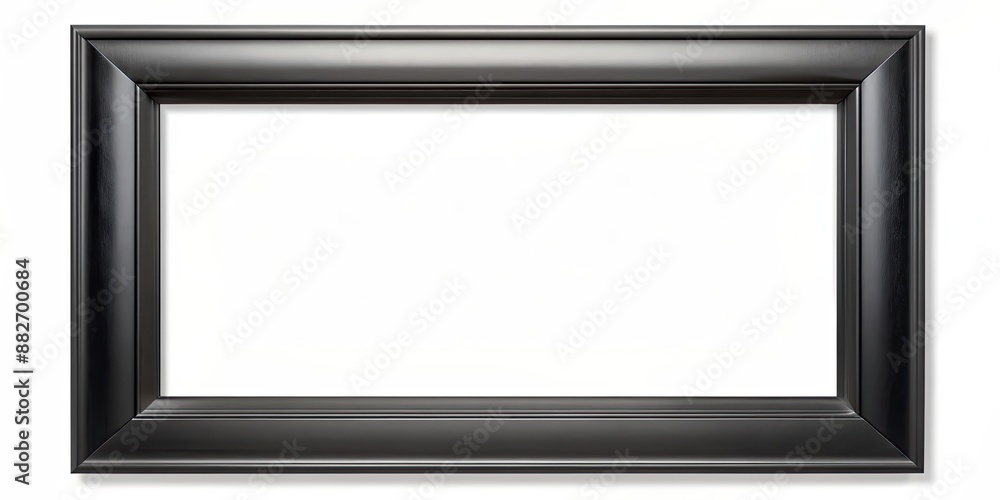 Wall mural Modern black mock-up frame with clean lines and sleek design, mock-up, frame, modern, black, clean, lines