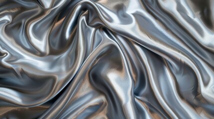 Obraz premium Grey satin fabric texture, smooth and luxurious