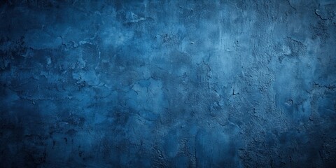 Fototapeta premium Empty dark blue abstract cement wall, abstract, blue, cement, wall, background, texture, empty, blank, space, blank space