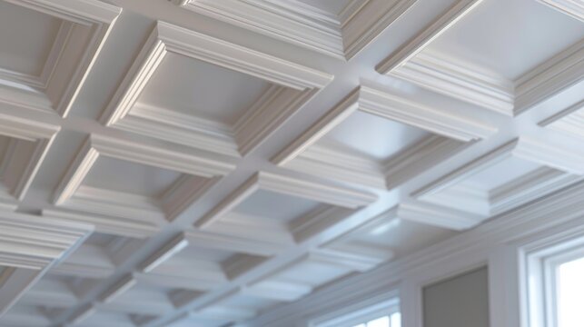 Kit for indoor PVC ceiling installations Contains adhesive PVC panels and plastic corners Ideal for interior renovations or construction