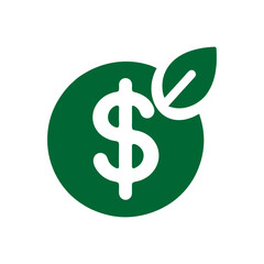 Coins Adorned with Leaf Symbols for Wealth Growth Logo Design