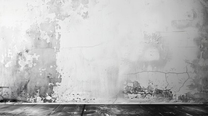 Light gray distressed home wall with space for text against high contrast black and white background