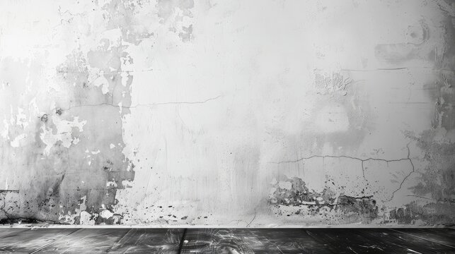 Light gray distressed home wall with space for text against high contrast black and white background