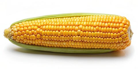 Corn cob isolated on white background, corn, isolated, white, background, fresh, ripe, yellow, vegetables, agriculture