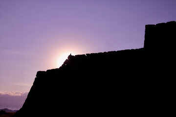 Obraz premium 米子城跡・天守跡・石垣（鳥取県・米子市）