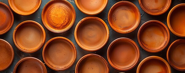 Terracotta Pottery Texture Background, 4K hyperrealistic photo