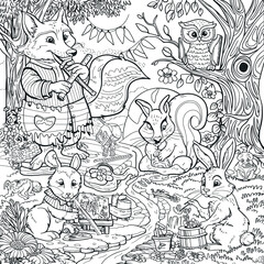 Animals coloring page
