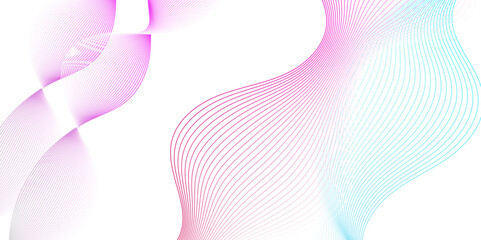  Modern digital pink light blend paper wave line. abstract gradient wave curve creative technology flowing particles lines background. Modern flowing wave lines flow glowing moving sound. 
