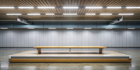 Empty platform mockup with a cute design perfect for showcasing products or artwork, blank, template, mockup, platform, cute