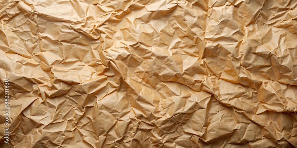 Sticker Crumpled paper texture with wrinkles and folds , texture, paper, crumpled, wrinkled, abstract, background