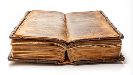 Old book isolated on background, antique, vintage, literature, reading, education, history, classic, retro, library, aged