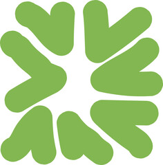 Green Organic Shapes Artwork