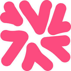 Pink Organic Shapes Abstract