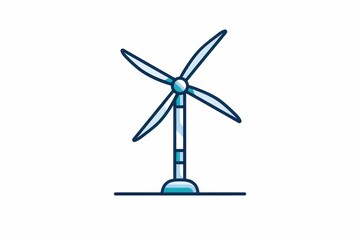 Obraz premium A simple yet powerful representation of wind energy as a clean and sustainable alternative to fossil fuels.