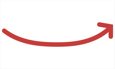 An arrow sign drawn with red marker on white background. EPS 10/AI