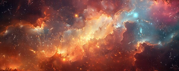 Naklejka premium A photorealistic depiction of a fireworks display illuminating the night sky, the colorful explosions bursting forth in a dazzling spectacle.