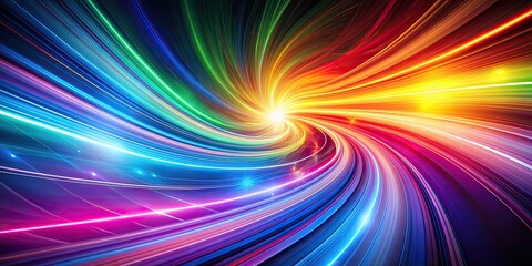 Obraz premium Colorful swirling speed of light trails abstract background for extreme visual effect, colorful, swirling, spinning