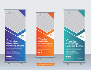 morden Business roll up display standee for presentation 