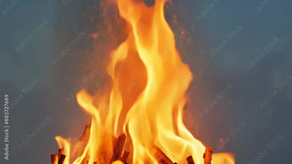 Aufkleber flames and sparks on transparent background generative ai