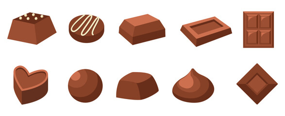 Chocolate Illustration Simple Set