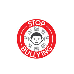 symbol of stop bullying, bullying icon, vector art.