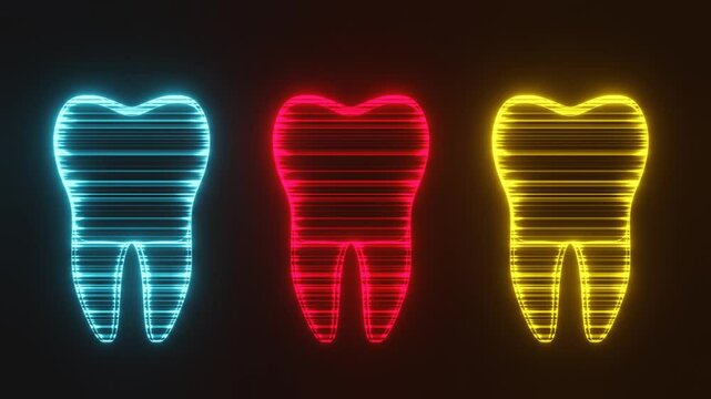 Hologram Screen of Molar Tooth 3d