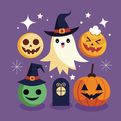 halloween pumpkin set