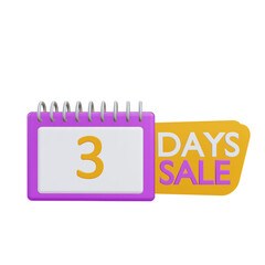 3Days sale promotion sign