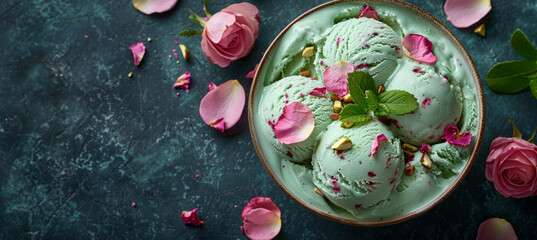 Delicious Pistachio Ice Cream Dessert
