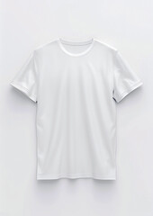 3D render of T-shirt mockup for brand ads, placed on white background