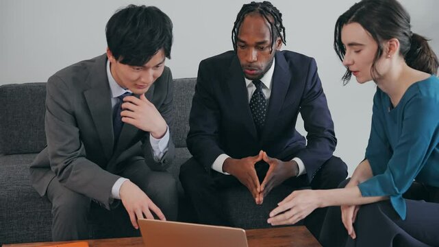 Multinational businesspeople meeting in office. International business.