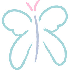 Hand Drawn Butterfly Crayon