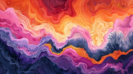 Vibrant watercolor ikat motifs, abstract and fluid, with a dynamic blend of colors, evoking traditional craftsmanship