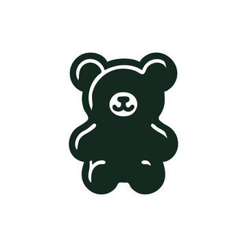 gummy bear snack sweet logo vector illustration template design
