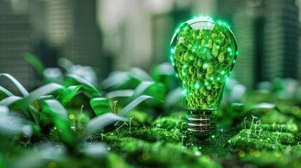 Conference on the future of green technology, featuring cutting-edge sustainable inventions