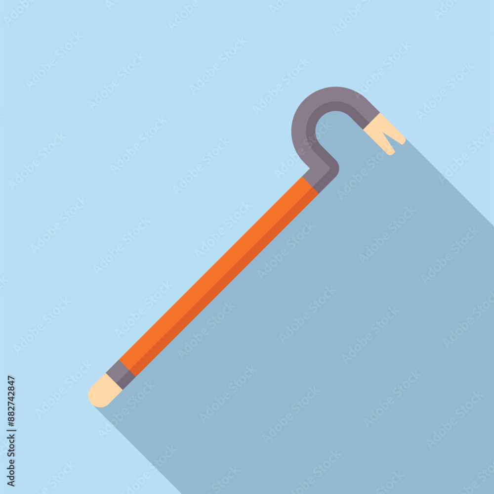 Poster crowbar tool forcing opening pry bar construction icon, flat style