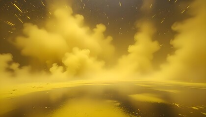 Clear Plain Shiny Warm Soft Vintage Bokeh Cloudy Wave Like Geometric Yellow Background or Texture