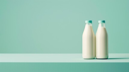 Dairy free milk alternative in sleek packaging with room for text