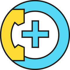 Fototapeta premium Medical and Urgency Call Icon 